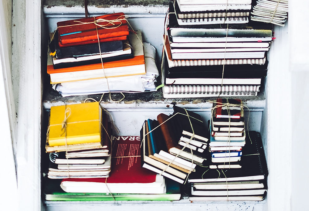 stack of gratitude journals