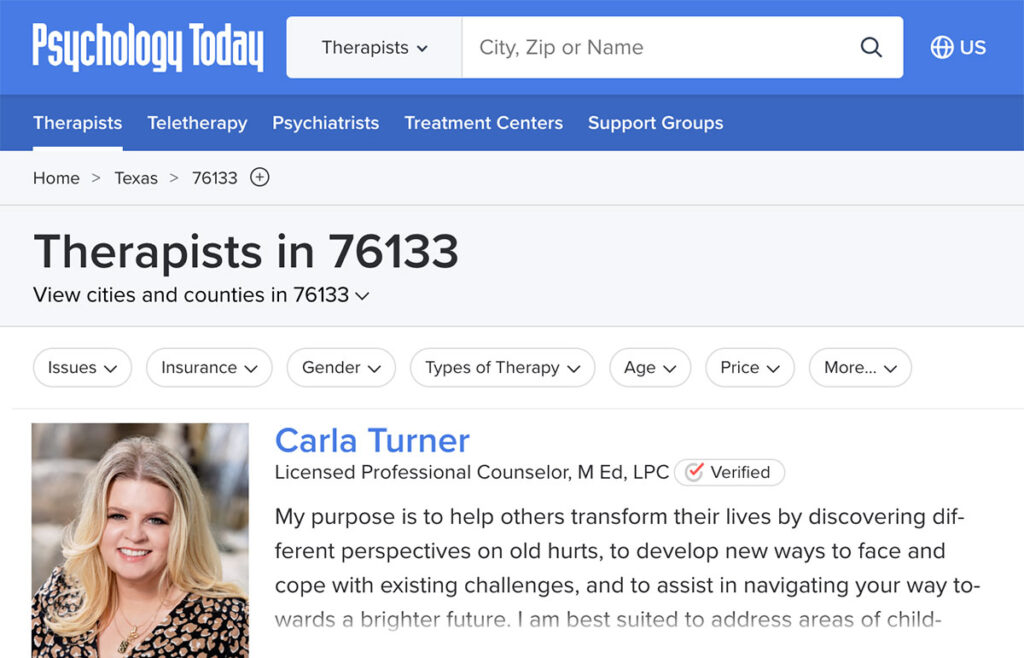 Get help - find a therapist