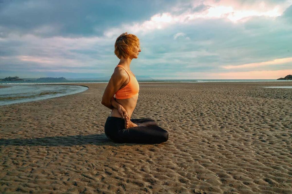 a meditation before mindful workouts