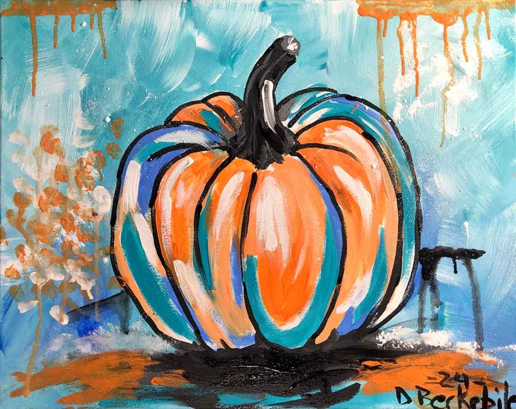 abstract pumpkin painting