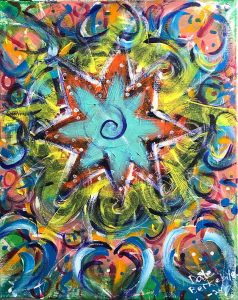 Bright color mandala